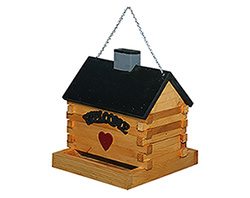 Log Cabin Birdfeeder