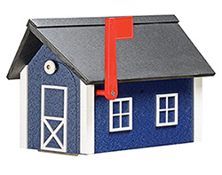 Poly-Lumber Standard Mailbox - Patriot Blue and White