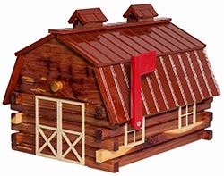 Red Cedar Barn Mailbox