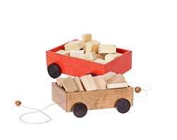 Maple Wagon With Block Set