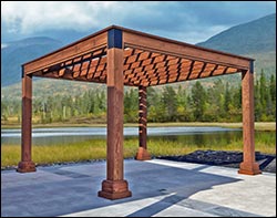 Red Cedar Free Standing Del Sole Modern Pergola