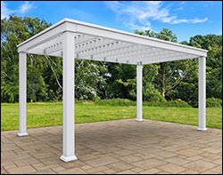 Vinyl Free Standing Del Sole Modern Pergola