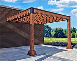 Red Cedar Wall Mounted Del Sole Modern Pergola