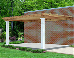 Red Cedar Wall Mounted Oasis Pergola