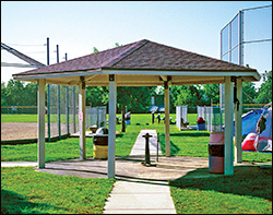 Wood Single Roof Orchard (Hexagon) Pavilions