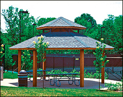 Wood Double Roof Orchard (Hexagon) Pavilions