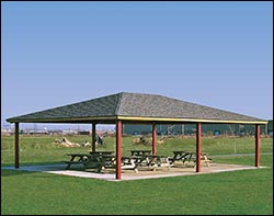 Steel Frame Single Roof Summerset (Rectangle) Pavilions