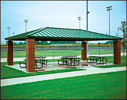 All Steel Single Roof Summerset (Rectangle) Pavilions