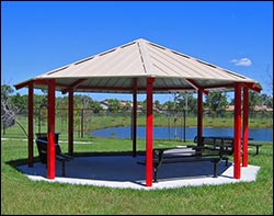 All Steel Single Roof Santa Fe (Octagon) Pavilions