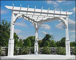 Vinyl Triangle Corner Pergola