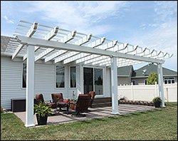 Aluminum Wall Mount 2-Beam Pergolas