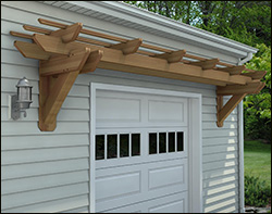 Rustic Red Cedar Eyebrow Pergolas