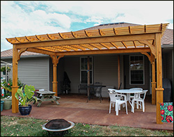 Treated Pine Free Standing 4-Beam Pergolas