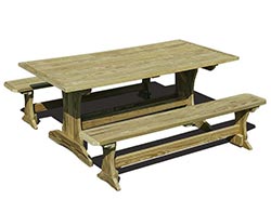 Treated Pine Trestle Picnic Table