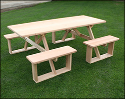 Red Cedar Walk-In Picnic Table