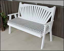 Southern Yellow Pine Fanback Garden Bench