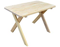 Southern Yellow Pine Cross Legged Table (TABLE ONLY)