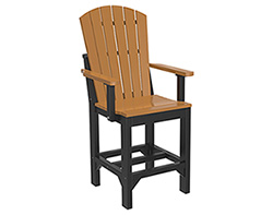 Poly Lumber Adirondack Arm Counter Chair