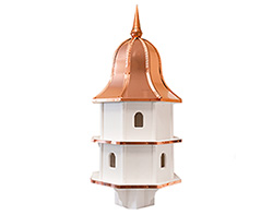 Poly Lumber White Birdhouse w/Copper Roof