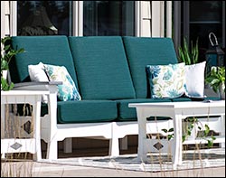 Poly Lumber Mission Sofa w/ Sunbrella Cushions