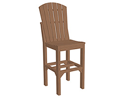 Natural Finish Poly Lumber Adirondack Bar Chair