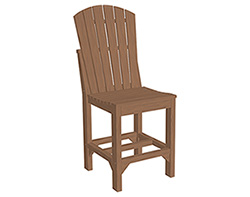 Natural Finish Poly Lumber Adirondack Counter Chair