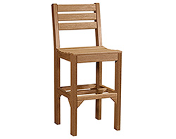Poly Lumber Natural Finish Bar Chair