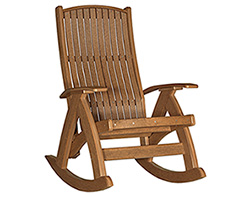 Poly Lumber Natural Finish Comfort Rocking Chair