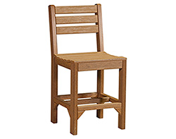Poly Lumber Natural Finish Counter Chair