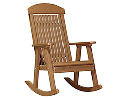 Poly Lumber Natural Finish Porch Rocker