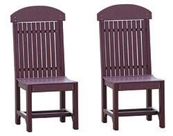 Poly Lumber High Back Dining Chair (Set of 2)