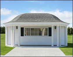 Vinyl Elongated Hexagon Pool Houses