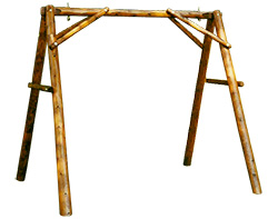 White Cedar Stained A-Frame Swing Stand