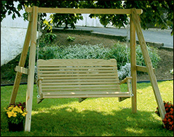 Treated Pine A-Frame Swing Stand with Traditional Swing