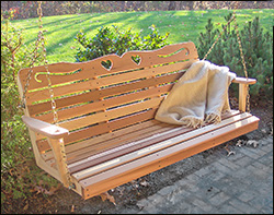 Red Cedar American Sweetheart Porch Swing