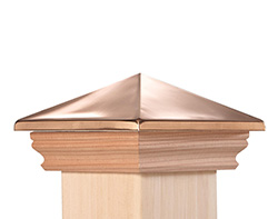 Cambridge Redwood/Copper Post Cap