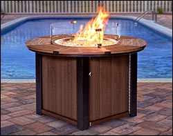 Oasis Poly Round Fire Pit Table