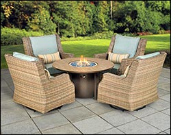 Wicker 5 Pc. Fire Chat Set