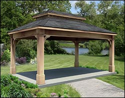 Rustic Red Cedar Double Roof Ramada
