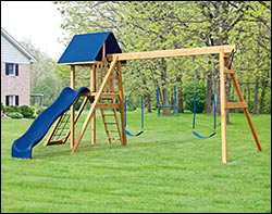 Soar Treated Pine Swing & Slide Playset