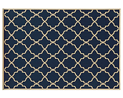 Riviera Lattice Rug - Navy