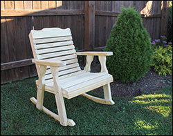 Treated Pine Crossback Rocking Chair