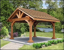 Rough Cut Cedar Gable Ramada