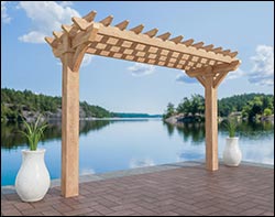 Rough Cut Cedar In-Line Pergolas