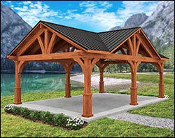 Rustic Red Cedar Grand Bay Gable Ramada