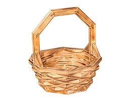 Rustic Pine Basket Planter 10"