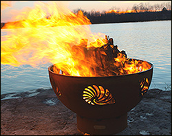 Carbon Steel Sea Shell Fire Pit