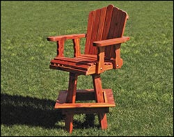 Eastern Red Cedar Swivel Bar Chair