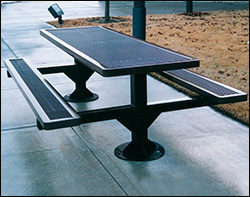 8' Pedestal Regal Metal Picnic Table