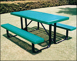 Rectangular Innovated Metal Picnic Table